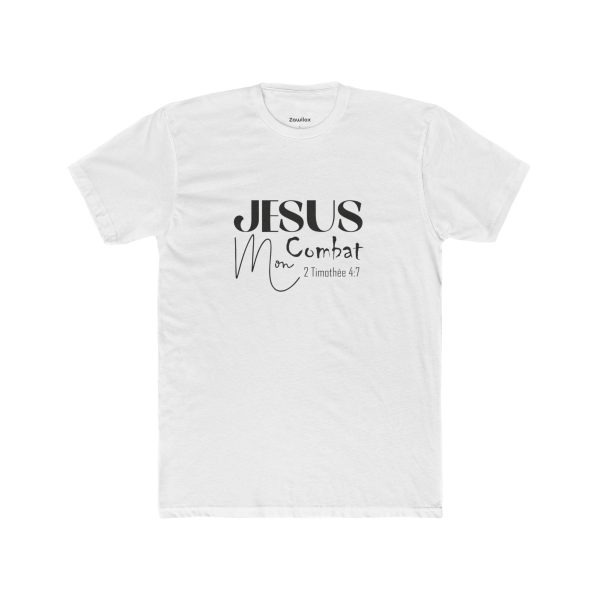 T-Shirt French Jesus Mon Combat Cotton Crew Tee